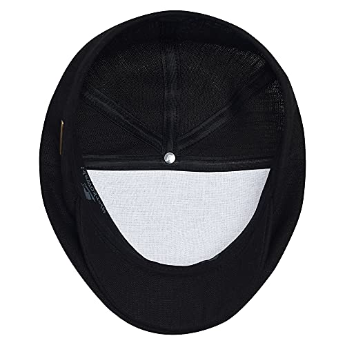 Sterkowski Swede Cap | 100% Linen Flat Cap For Men And Women | Newsboy Hats For Men Flat Caps Hats For Men Gatsby Hats For Men Summer Flat Cap Cabby Hats For Men Mens Linen Hat 61 Cm Black #TOP3