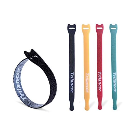 Trilancer Reusable Cable Straps Wire Ties, Pack of 50 Adjustable Cord Fastener Cable Organizer, 8 Inches (Multicolor)