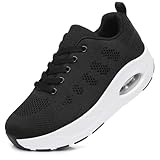 [Git-up] レディース アーチサポート ウォーキングシューズ 滑りにくい設計で快適｜通気性 幅広つま先 看護師・立ち仕事向け オーソペディック スニーカー 足底筋膜炎・偏平足対応 (2088-黒, 大人, 26.0 cm, 数値, 日本の靴のサイズ寸法)