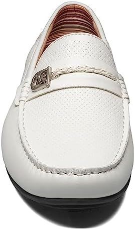 Stacy Adams Men's Corvus Slip On Loafer Driving Style, White, 10 | Image 2