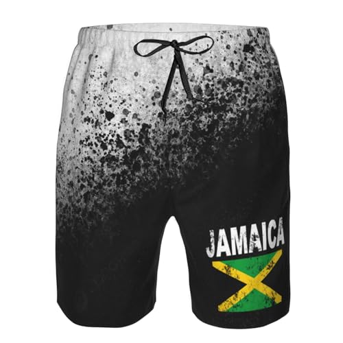 NAFSKL Funny Jamaica Flag Jamaican Flags Gifts Mens Swim Trunks Board Shorts Quick Dry Swimsuit Beach Shorts with Pockets2
