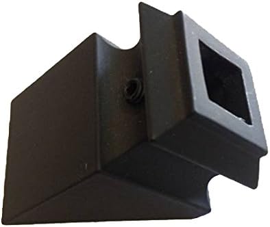(Pack of 10) 1/2" Rake (Angled) Shoe with Screw Satin Black for Metal Balusters Iron Stair Parts Metal spindles Iron balusters Basket Twist Knuckle Scroll Shoe …