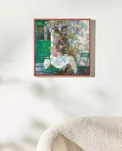 Image of 2 Pack Floating Frame for 12x12 Stretched Canvas Painting,Pastel Red | Fit 0.6-0.8 inch Deep Canvas,Complete Frames,Easy Framing,Coastal Art Frame Pop Art Print Nursery Room Decor Housewarming Gift