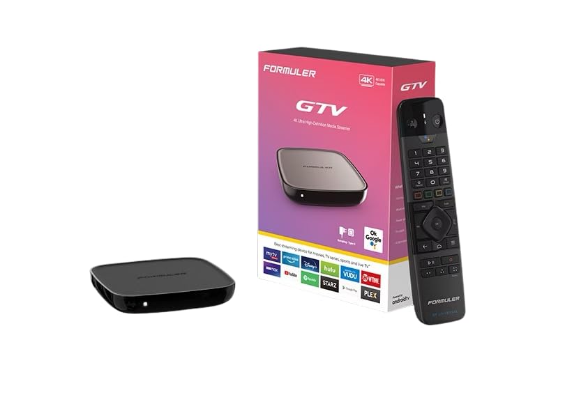 GTV 4K Media Streaming Box - Control remoto por voz, WiFi de doble banda, 4K Ultra HD, certificado, potente reproductor de transmisión