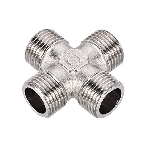 Laiton Croix Raccord De Raccord 1 / 2G Filetage Mâle Coupleur Diamètre Égal Joint Quatre Voies