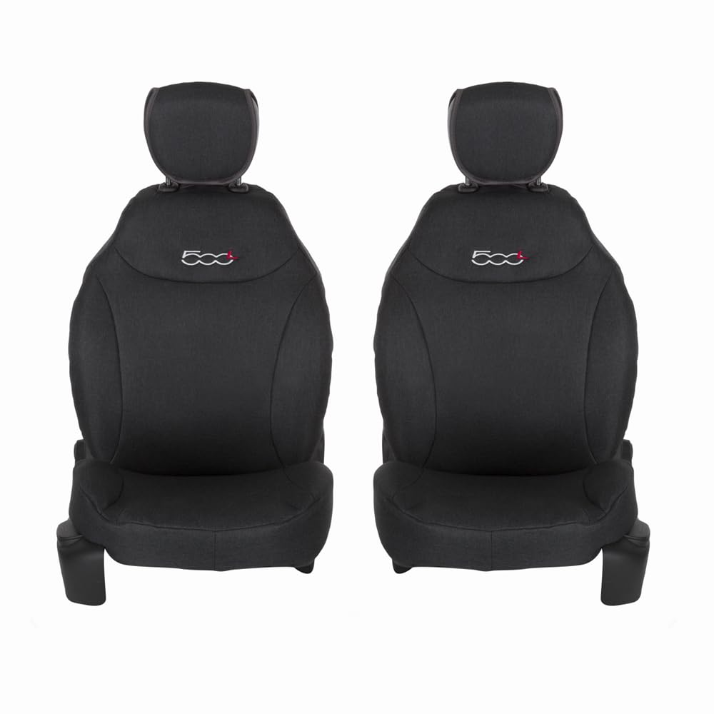 UNION Coprisedili anteriori realizzati su misura specifici per FIAT 500 L. Perfettamente aderente resistente lavabile. Made in Italy (Antracite)