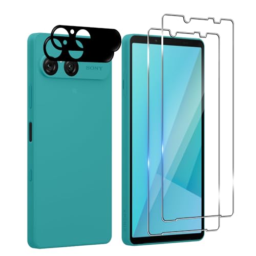 Bihizei Protector de Pantalla para Sony Xperia 10 VII, 2 Piezas Protector Cristal Templado + 2 Protector de Lente Cámara, Fácil de Instalar, Anti-Arañazos, 9H Dureza Vidrio Templado