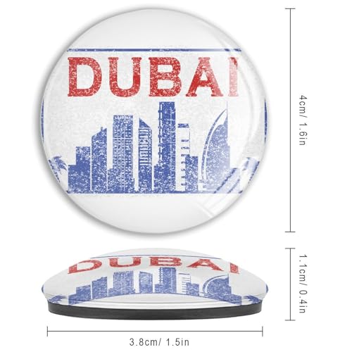 Imanes de Dubái con imán potente de cristal para nevera 4