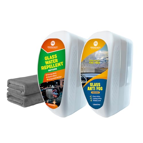 PRAZISCHUTZ Car Water Repellent & Anti-Fog for Windshield – Advanced...