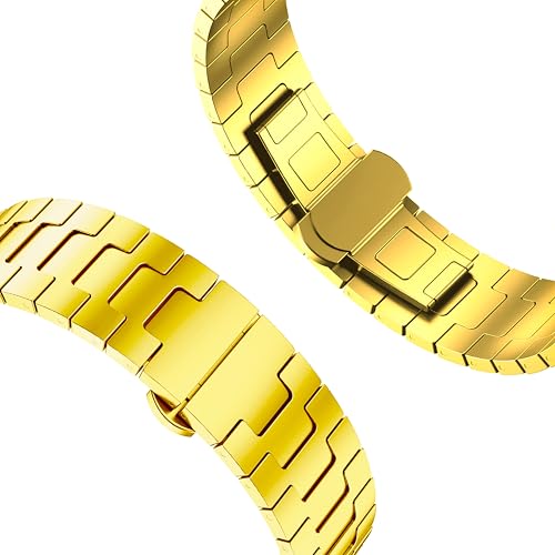 Image of ACM Watch Strap 20mm compatible with Compaq Q Watch Smartwatch | Metal Stainless Steel Belt Luxury Band