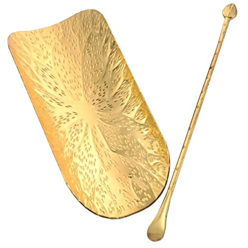 Homoyoyo Metal Tea Spoon Set for Tea Set Accessory Tiny Scoop for Matcha Utensil