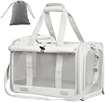 Cat Carrier et chien Carrier est conçu pour les animaux de compagnie pesant jusqu'à 16 lbs.Soft-Sided,Durable et Collapsible Travel Carrier,Mesh réutilisable pour la ventilation,Sangle réglable pour le confort