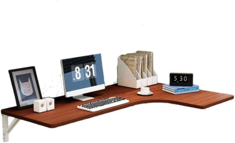 Table murale pliante d'angle en L de 100x70x50cm avec 2 étagères