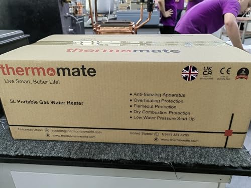 ThermoMate AZ132 5L Portable Gas Water Heater, Tankless Water Heater with Folding Handle, Instant Gas Boiler Use for Outdoor Showers, Camping, Horses, RV Trip - Image 16