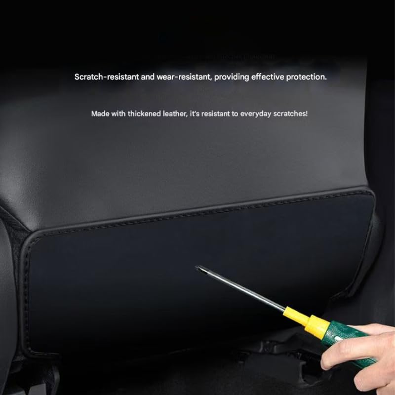 2 Pezzi Protezione Sedili Auto per Toyota C-HR 2024 2025 2026, Tappetini Anti-Calcio in Pelle Impermeabile, Accessori Interni Anti-Macchia, Nero