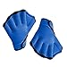 Joygoodta Swimming Hand Paddles Training Swimming Gloves Fingerless Webbed Water Resistance 1 Pair Gloves Blue Hand Paddles
