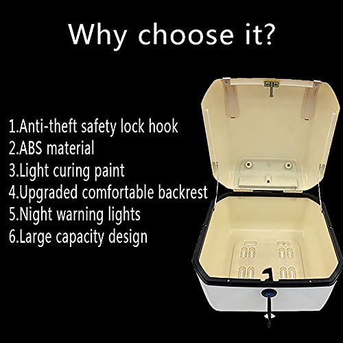 Boîte de queue de moto étanche avec support universel pour ranger un casque - 3