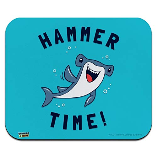 Hammerhead Shark Hammer Time Funny Humor Low Profile Thin Mouse Pad