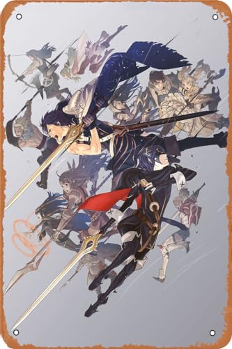 Fire Emblem Awakening Video game Poster Tin Sign Retro Metal Sign Vintage Wall Decoration 12x8 Inch
