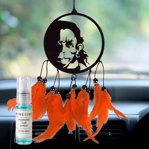 Image of Maruti Hanuman Car Hanging Dream Catcher with Free 5 ml Car Perfume Spray