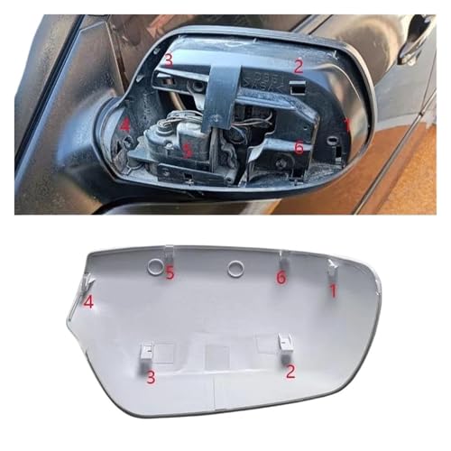 Coque rétroviseur droit rouge pour Mazda 3 2003-2009 - 2