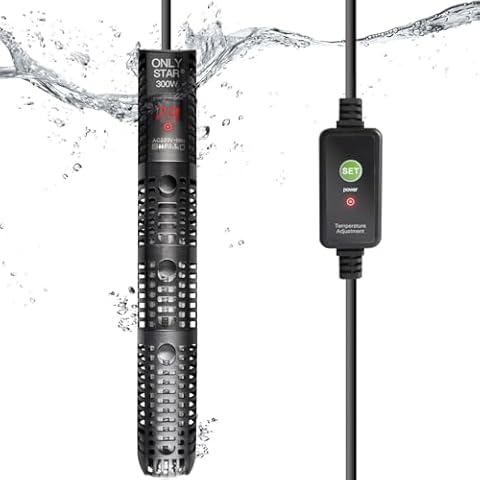 ONLYSTAR 100W Aquarium Heater with Thermostat Cover