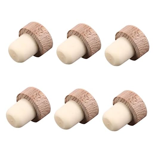 6-Pack Wooden Wine Bottle Stoppers