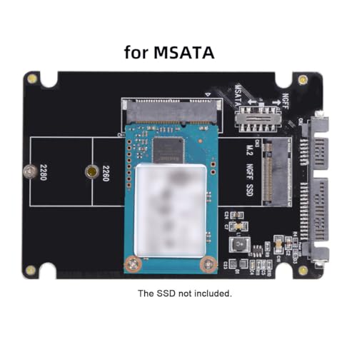 Adaptador Combo M.2 B+M-Key y mSATA a SATA 3.0 con Switch miniatura 5