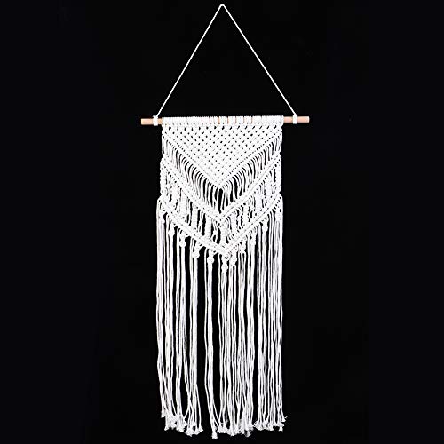 Tapiz tejido de cuerda de algodón para decoración de pared en dormitorio 4
