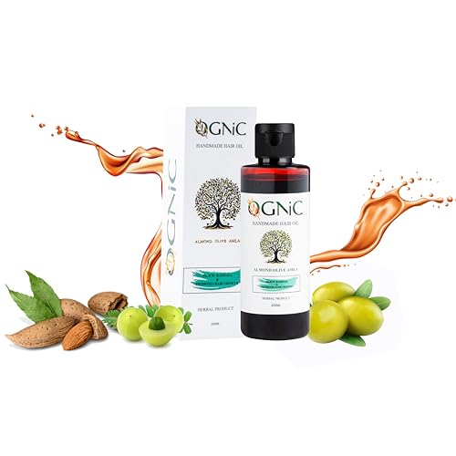 OGNiC Almond Olive Amla Handmade Hair Oil, 200ml, Fights Hairfall...