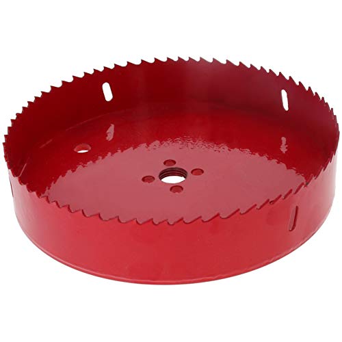 Utoolmart 175mm Dia Hole Saw Bi-metal Drilling Cutter M42 High Speed Steel Triangular Handle With Cutting Tooth Opener Drill Bit for Metal Steel Aluminium Pipe Wood Red 1pcs - Image 2