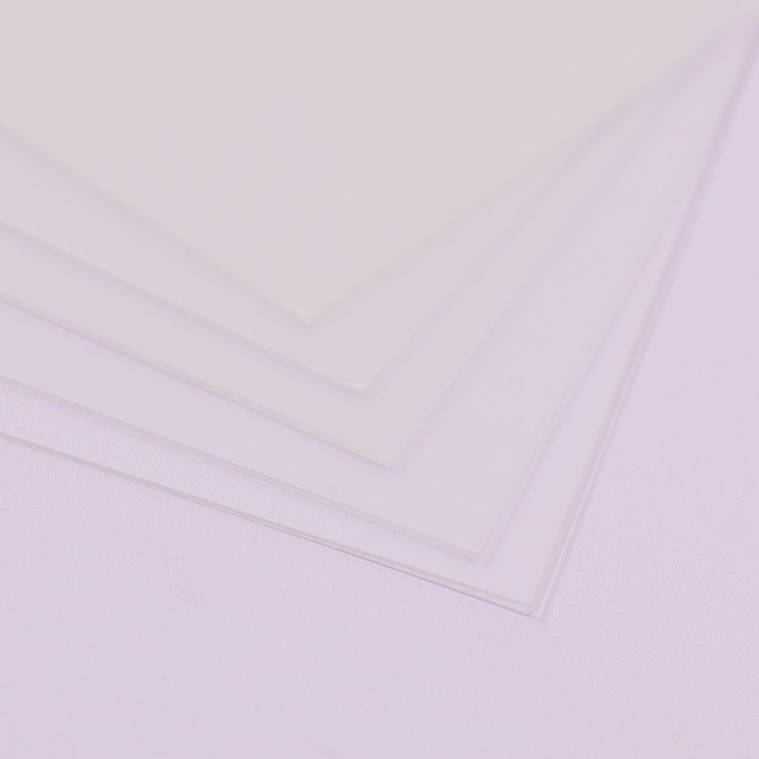 Craftelier - Set of 5 Translucent and Heavy Duty Polypropylene Sheets, white - Image 2