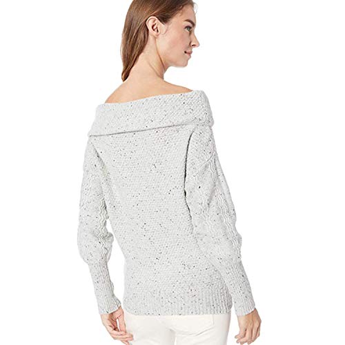 Michael Stars Women's Confetti Off Shoulder Puff Sleeve Pullover, Crescent, Medium #TOP1
