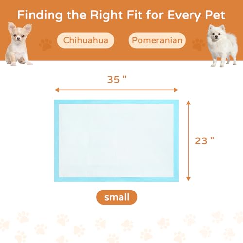 Image of Puppy Pads 23x35 Dog Pee Pads 20 Count Quick Dry Leak Proof Training Pad | Compact disposable wee wee pads, Puppies, Small dogs, Super absorbent, Leak-proof, Potty training , Travel