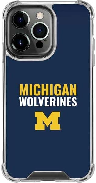Skinit Clear Phone Case Compatible with iPhone 15 Pro Max - Officially Licensed University of Michigan Wolverines M Design