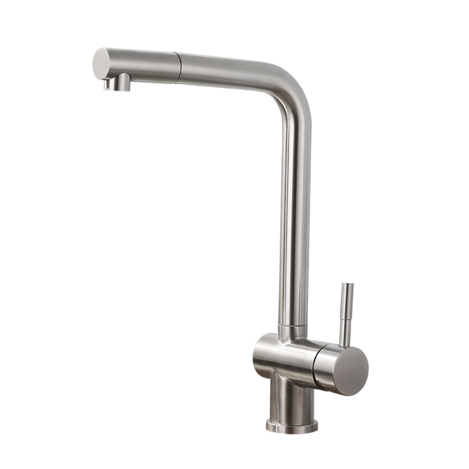 Robinet d'évier de cuisine en acier inoxydable 304 durable et mitigeur rotatif chrome moderne