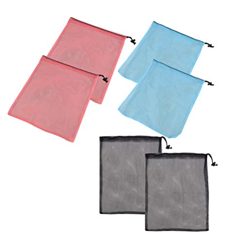 BESPORTBLE Saco de Malha 6Pcs Com Cordão de Malha Bolsa de Malha de Camping Esporte de Viagem Mala d