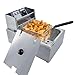 Price comparison product image Electric Deep Fryer 10L 2500W Countertop Stainless Steel Single Tank with Lid Basket Home Restaurant