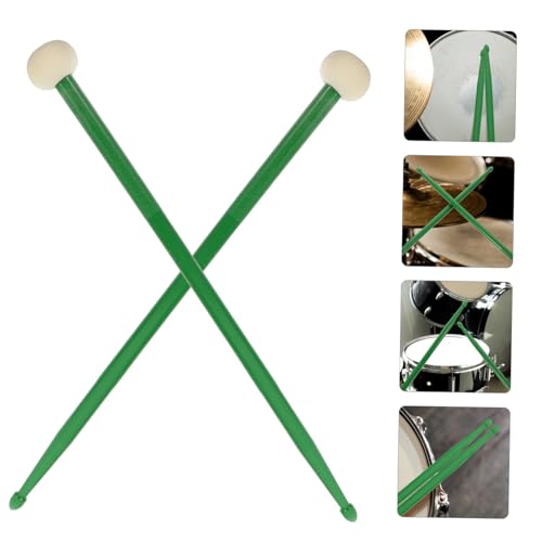 Baquetas dobles profesionales para batería color verde oscuro miniatura 2