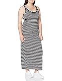 aus nachhaltiger Baumwolle Vero Moda Damen VMNANNA SL Ancle Dress Color Lässiges Kleid, Schwarz (Black /Snow white), S