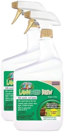 Bonide Captain Jack's Lawnweed Brew, 32 oz Ready-to-Use Spray, Fast-Acting Formula Controls Weeds, Moss, Algae, Lichens & Disease (Pack of 2)
