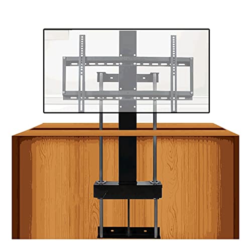 Soporte de pared motorizado para TV, elevador eléctrico de TV con control remoto RF inalámbrico, se puede ocultar en el armario, se adapta a televisores de 37 a 75 pulgadas, viaje en menos de 40