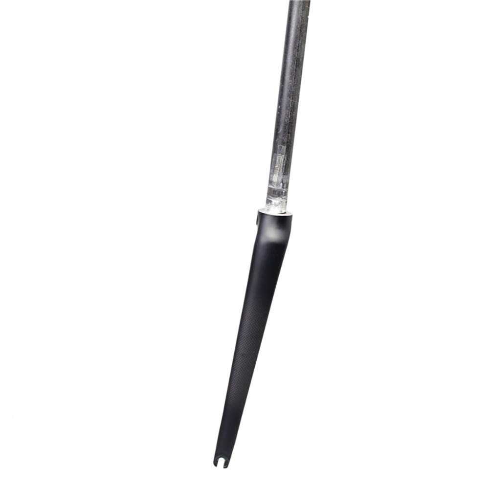 AZQOHMIS Bike Suspension Fork,700C Mountain Bike Front Fork,Bicycle Front Fork T800 Carbon Fiber/3K Carbon Fiber Texture/Gloss/Matte/Suitable Stem Size 28.6mm/A Pillar/Black