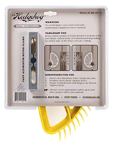 Premium Hedgehog Spiral Featherboard for Quicker, Easier, and Safer Workflow | Featherboard for Table Saws, Router Tables, and Band Saws