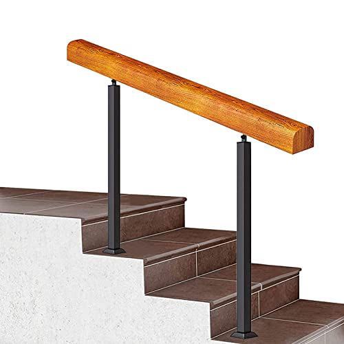 Rampe d'escalier en fer forgé noir à 2 ou 3 marches
