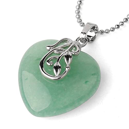 Collier en pierre d'aventurine naturelle sculptée main pour femme raffinée