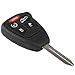 KEYALL 2 Pack 5 buttons Remote Control Car Key Fob 2011-2014 Fit for Chrysler 200 2.4L,2011-2014 Fit for Chrysler 200 3.6L OHT692714AA