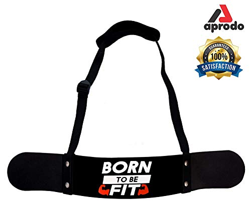 Image of Aprodo Gym Fitness Combo (Arm Blaster with Grey Weight Lifting Strap) (Born to Be Fit & Grey WLS)