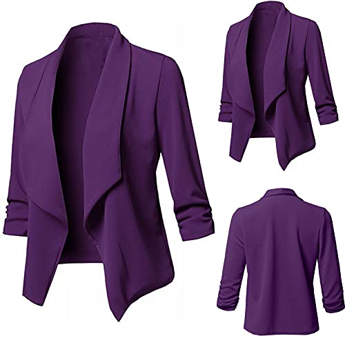 Blazers for Women Business Casual Long Sleeve Blazer Jacket Open Front Blazer Plus Size Suit Jacket Dressy Crop Blazer2