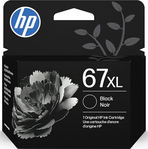HP 67XL Black High-Yield Ink Cartridge | Works with DeskJet....